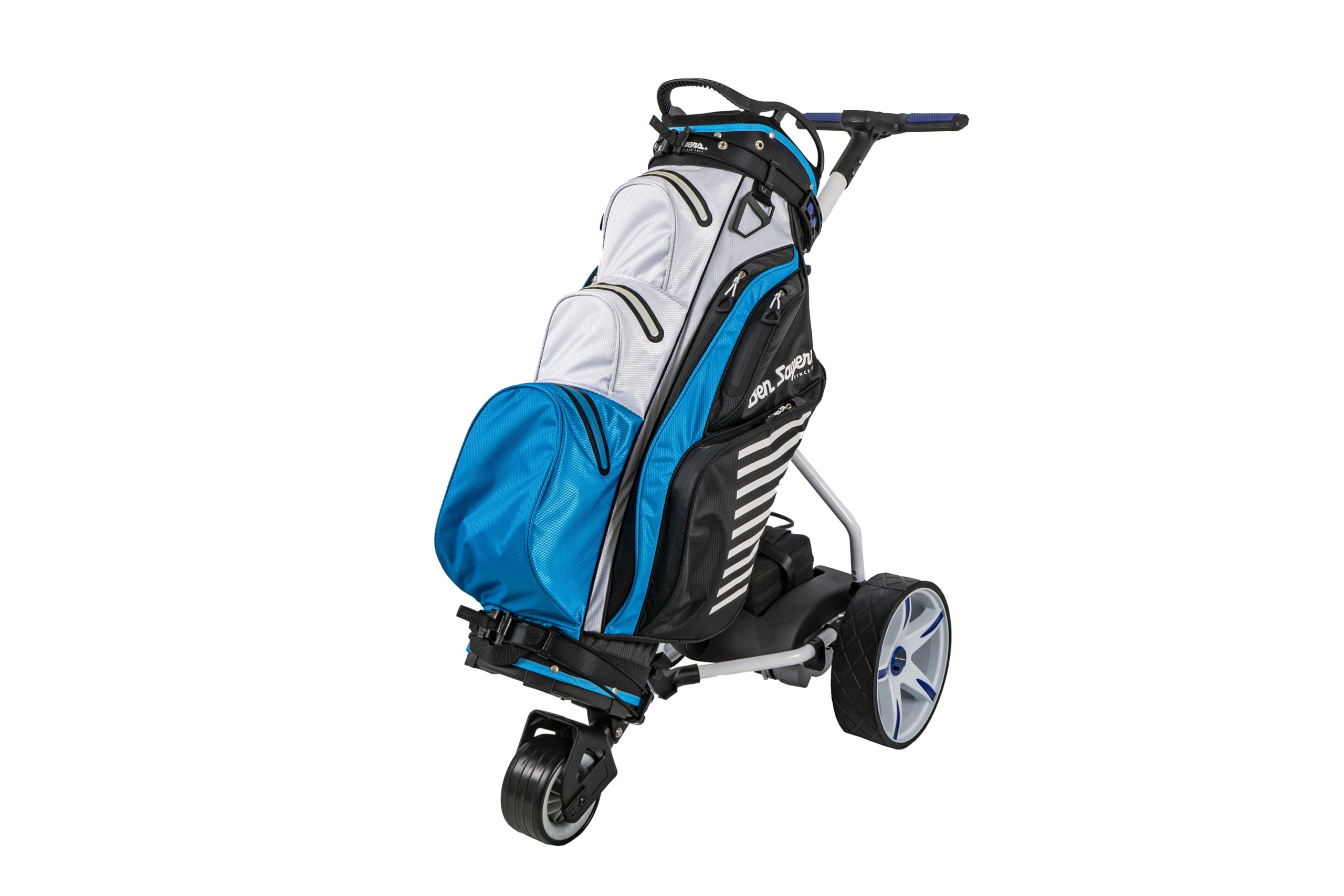 Ben Sayers Carrito de golf eléctrico | Carro de batería de litio de 18 agujeros | 9 velocidades, función de distancia automática | Más de £100 accesorios gratis