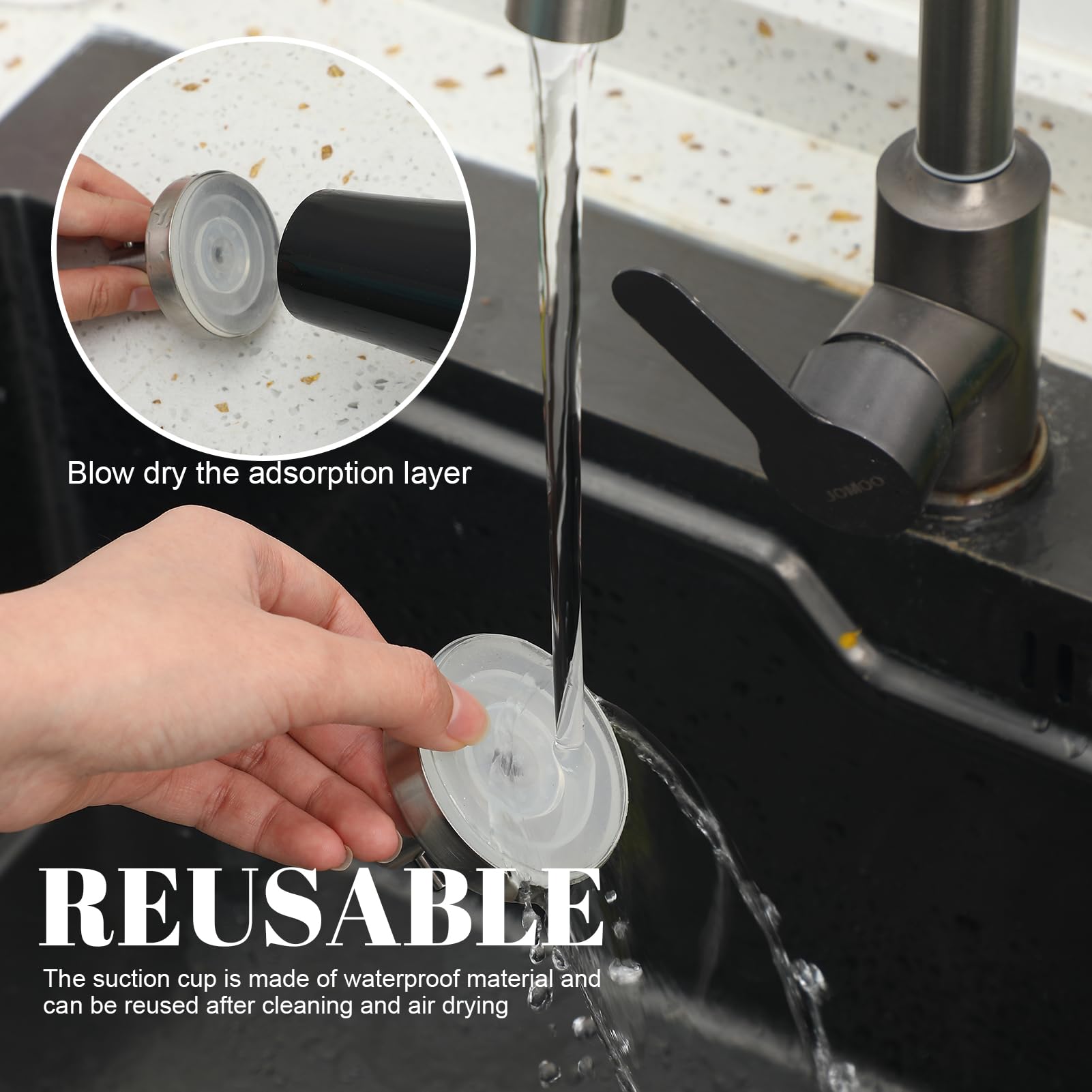 saerryor 2 Pcs Suction Hooks, No Drill, Waterproof Stainless Steel Duty Hooks for Bathroom Kitchen Bedroom - Image 2
