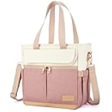 Lunch Bag for Women, Lunch Tote Leakproof Insulated Lunch Box with Shoulder Strap, Adult Reusable Lunch Cooler Tote Bags for Work Picnic Camping Beach (A-PINK)
