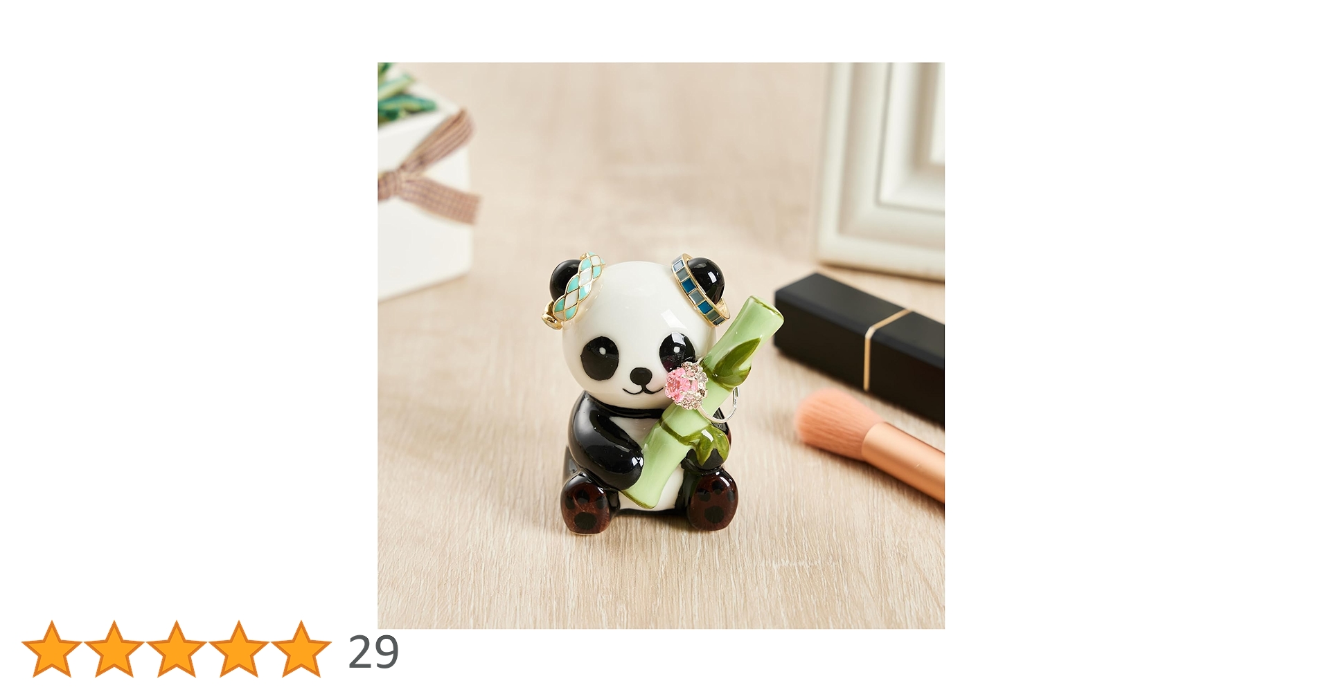 パンダの工房123 Amazon｜Zhuboji パンダギフトパンダリングホルダー、セラミック
