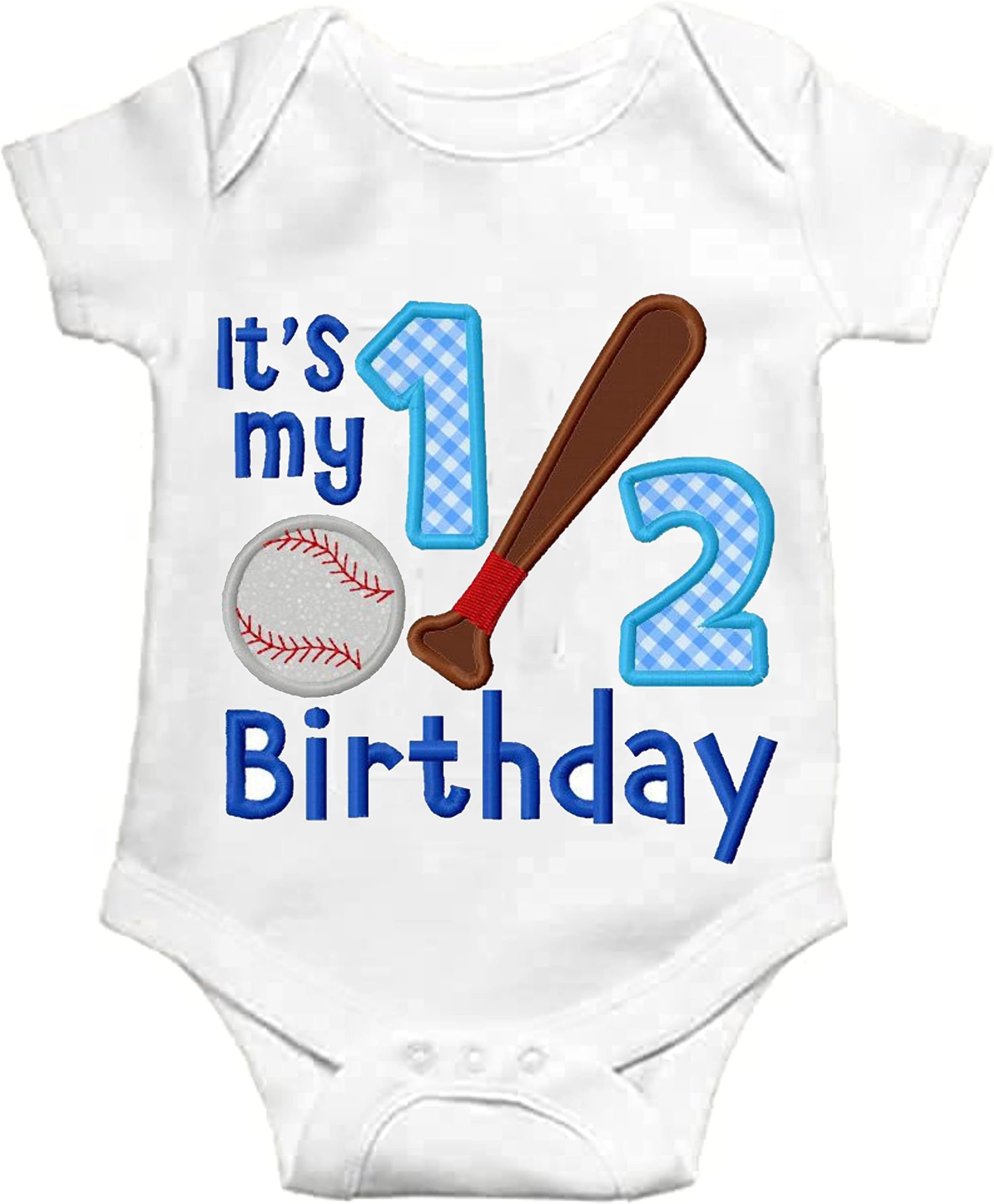 My 1/2 Birthday Romper| My First Half Birthday Printed Round Neck Kids Romper for Boys, Girls, Kids, and Babies Gift T-Shirts, Size 18 Good for 3 to 12 Months.