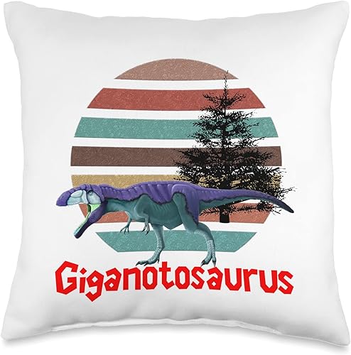 Giganotosaurus Retro T rex prehistoric dinosaur Father's day Throw Pillow