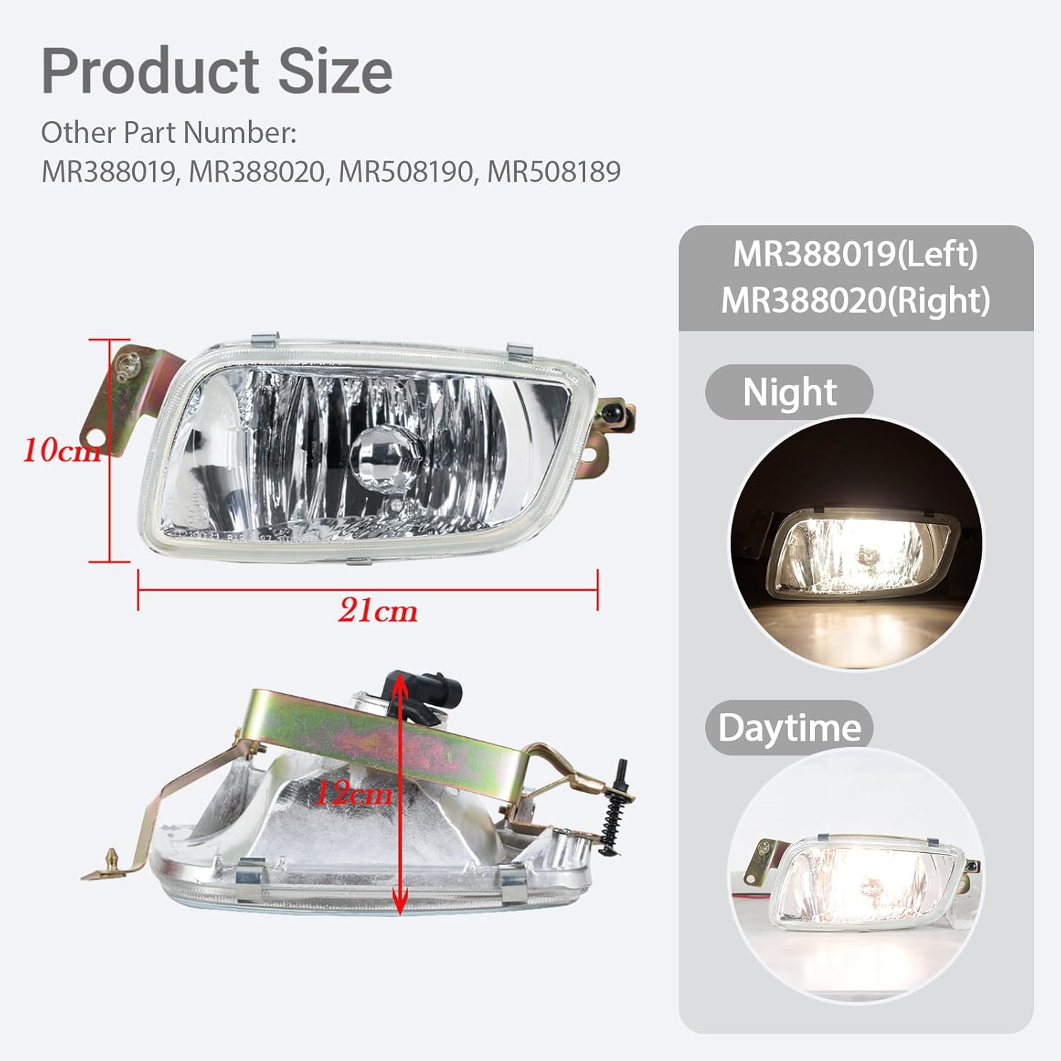 Front Bumper Fog Light For Mitsubishi Pajero Montero V73 V75 V77 2000-2003 Daytime Running Lamp Set