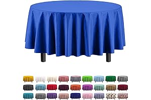 Premium 84" Round Plastic Tablecloth