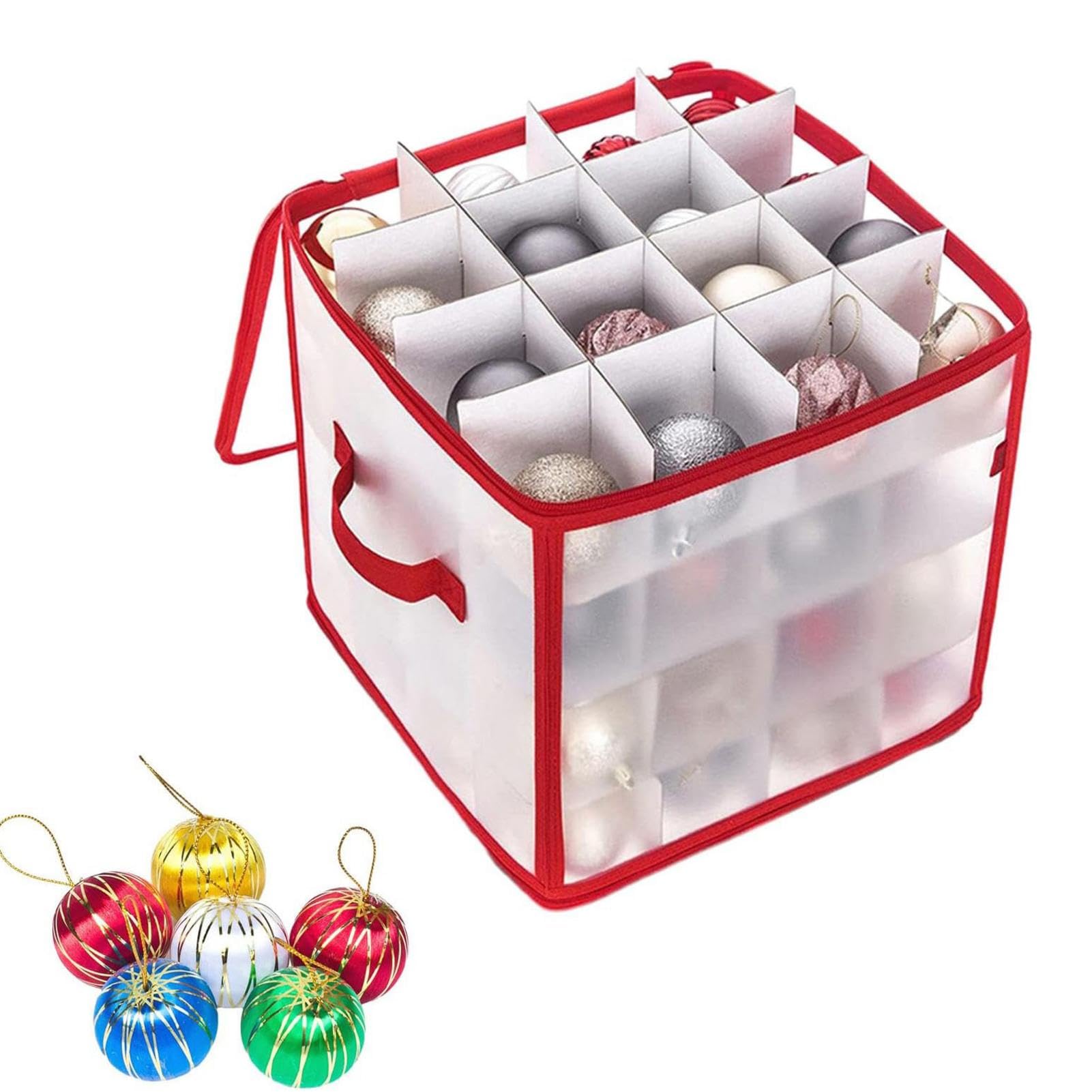 Amazon.co.jp: クリスマスオーナメント収納ボックス 取り外し可能な