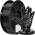 GIANTARM ABS+ Filament 1.75mm, 3D Drucker Filament 1KG 1 Spule, Durchmessertoleranz +/- 0.02mm, ABS Schwarz