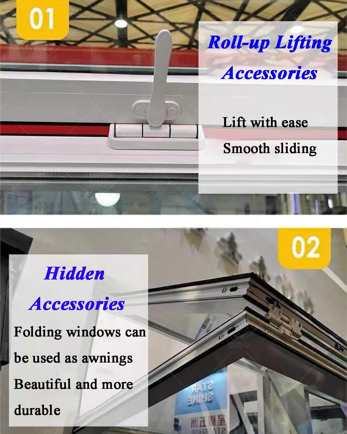 Finestra di servizio mobile per catering, impermeabile, nera, con funzione di serratura, per camion alimentari ed eventi all'aperto (50 x 110 cm)