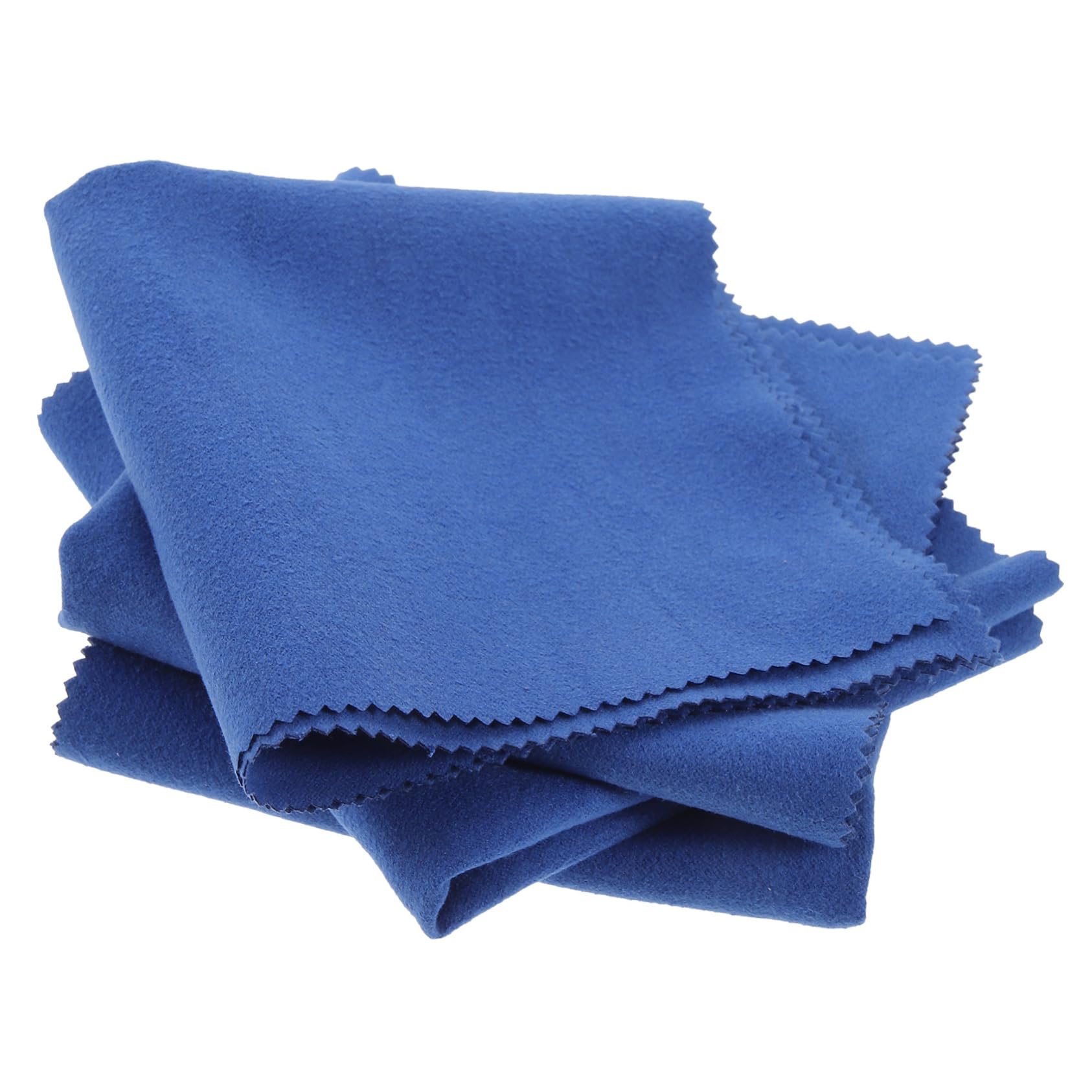 ibasenice Cleaning Cloths for Guitar Violin Piano Clarinet 4 Pack Blue Dual-sided Wiping Cloth