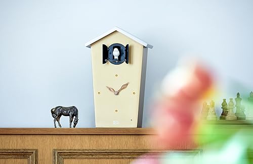 Vista 40 de KOOKOO Birdhouse - Reloj de cuco de diseño moderno con 12 voces naturales de pájaro o llamada de cuco Negro
