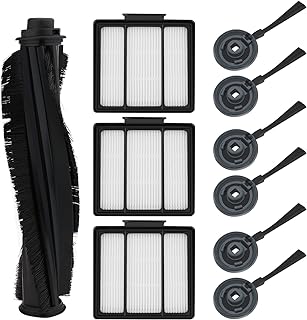Replacement Parts Compatible With Shark ION Robot Vacuum Cleaner RV750_N RV720_N RV700_N RV760 RV761 RV850 RV850BRN, Replaces Part # RVFFK950, 6 Side Brushes, 3 Pre-Motor Filter, 1 Main Brush