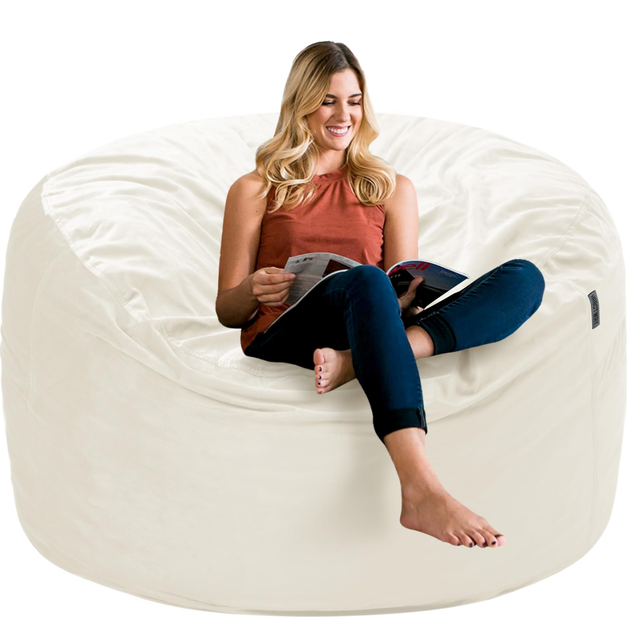 Amazon.com: HABUTWAY Bean Bag Chair 3Ft Luxurious Velvet Ultra