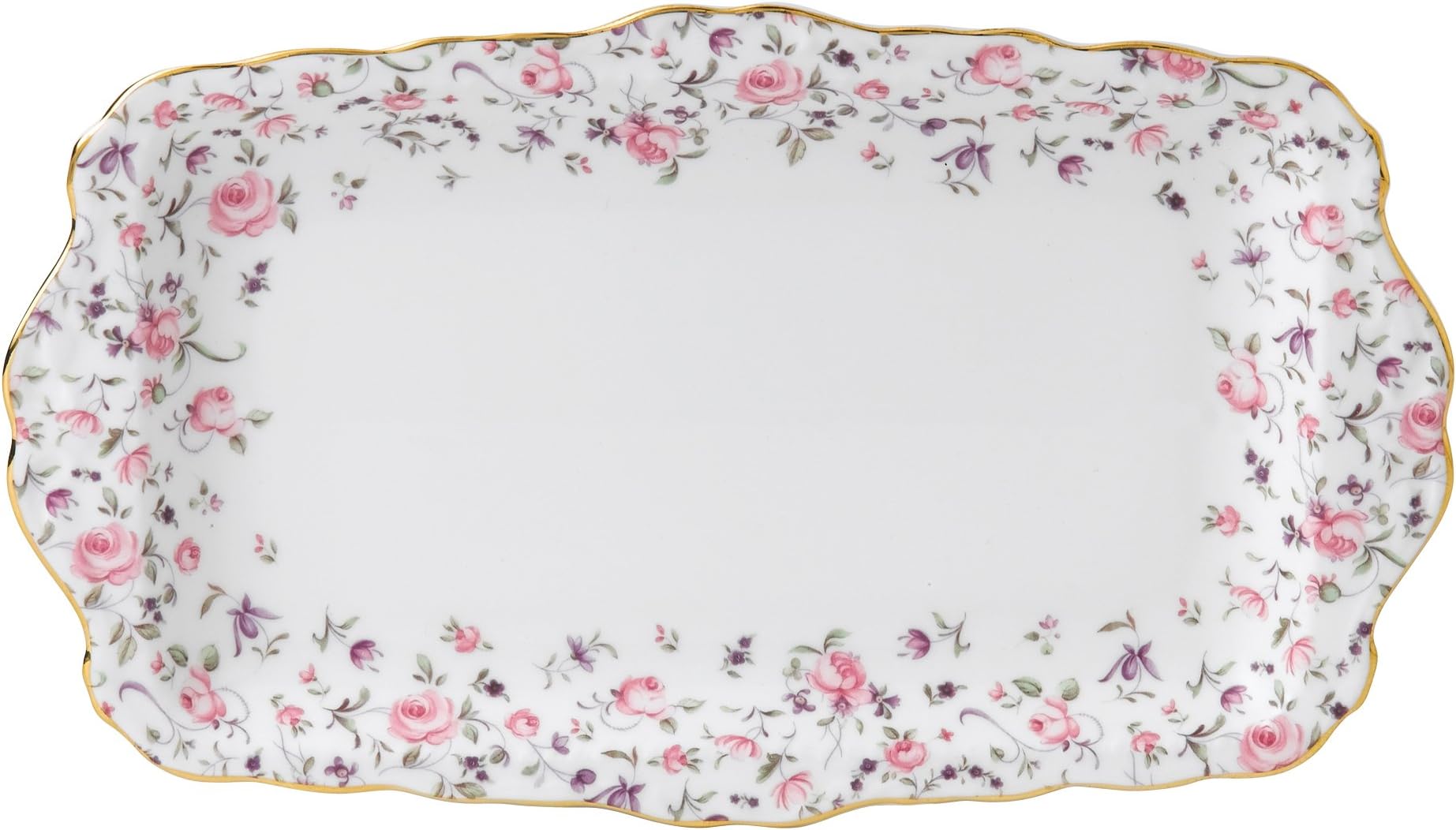 Royal Albert Rose Confetti Sandwich Tray , 11.6"
