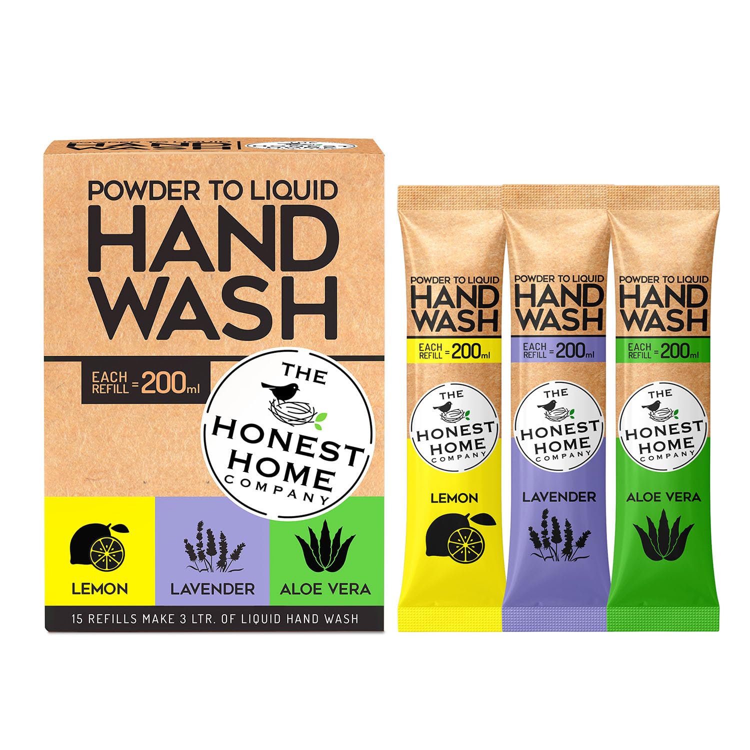 The Honest Home Co. | Powder to Liquid Hand Wash | Handwash Refill | | 3 Litres | Kills 99.9% Germs | Soft on Skin | 15 Sa... - Review, Price and Buying Guide