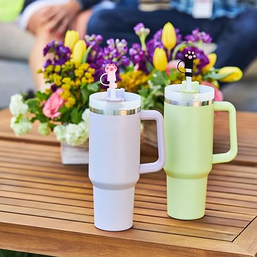 Miniatura 7 de 4 fundas de popote Stanley de 0.4 pulgadas0.394 in, tapas de paja Stanley reutilizables, protector de popote Stanley, cubierta de popote para vaso