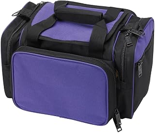 US PeaceKeeper Products P22204- Small Range Bag - Heavy Duty Water Resistant Fabric - Conveinent Carry - Gun Rug Insert - Purple/Black