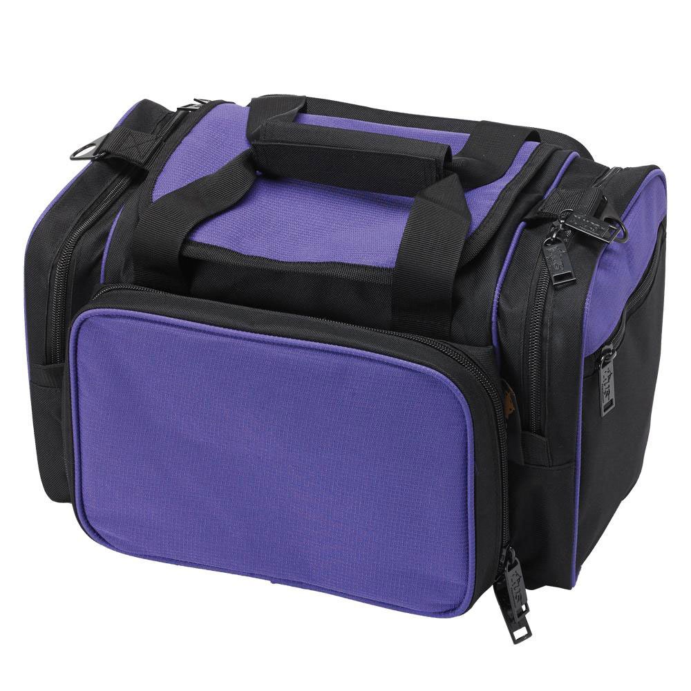 US PeaceKeeper Products P22204- Small Range Bag - Heavy Duty Water Resistant Fabric - Conveinent Carry - Gun Rug Insert - Purple/Black