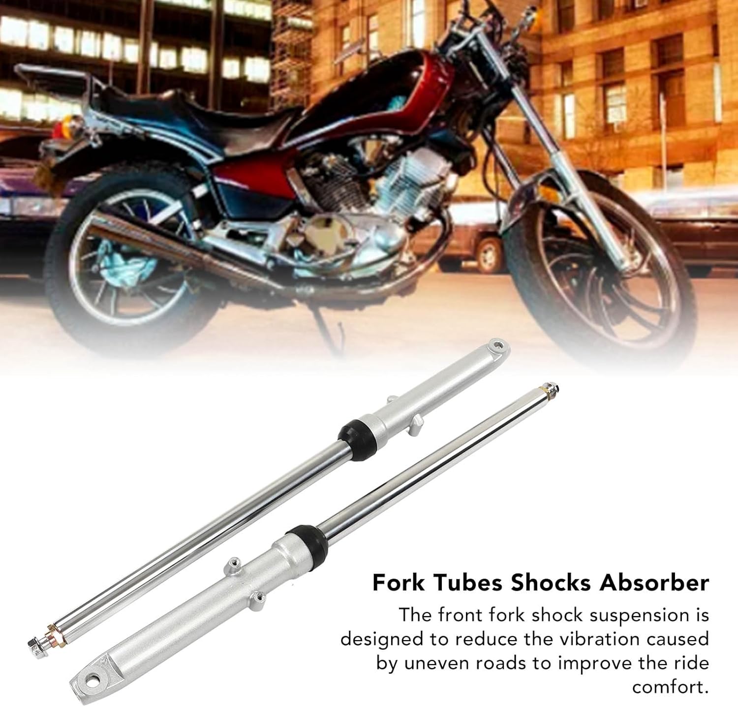 Kikumi Metal Alloy 670mm Front Fork Shock Absorber Tubes Replacement for CG125 CG150 Motorcycle, CT90 Trail Bike 1969-1979, Current CT110 Trail 1980, Designed to Reduce Vibration