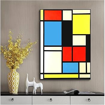 Amazon.co.jp: ピエト モンドリアン クラシック アート 幾何学 ライン