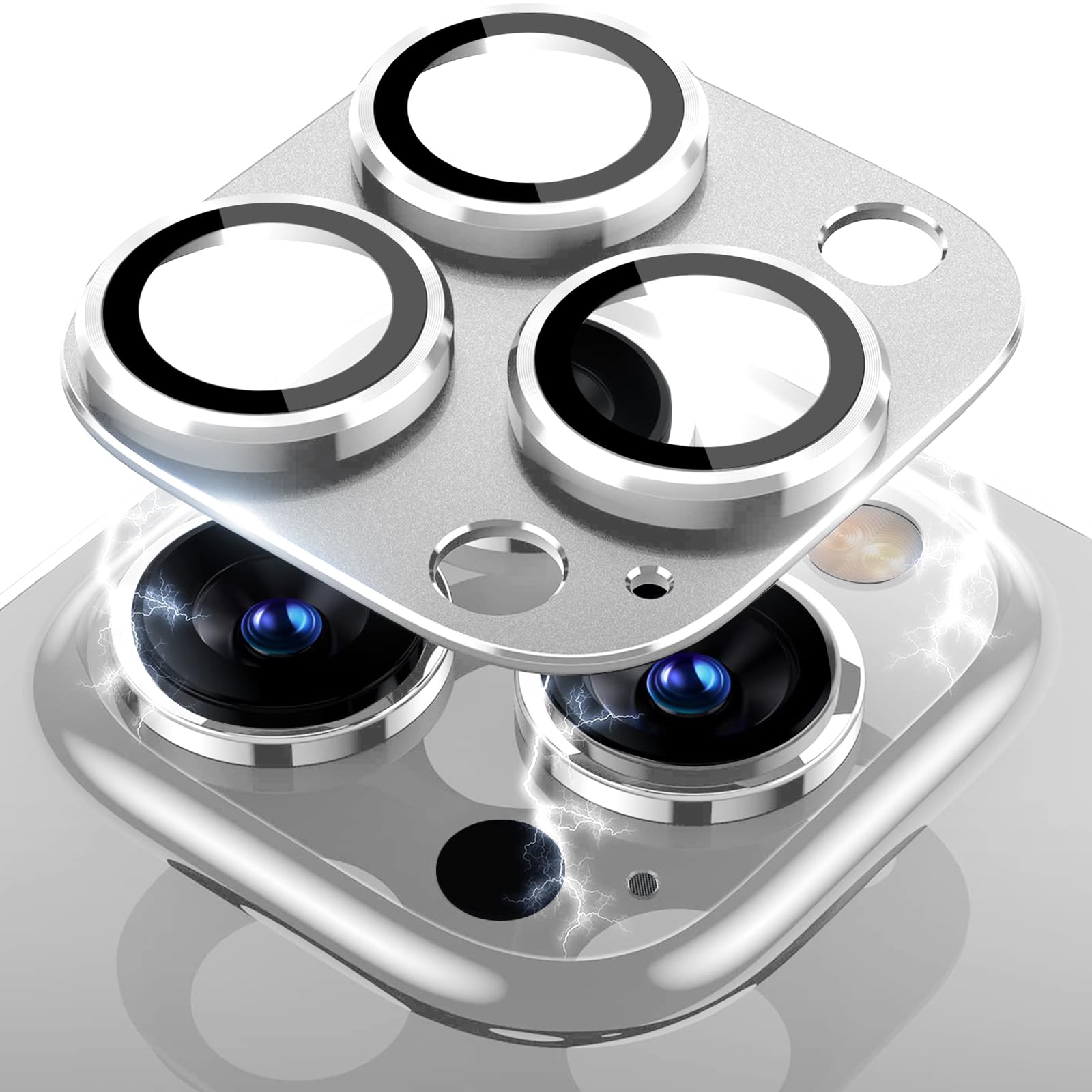 Uyiton Pellicola Protezione Fotocamera Per IPhone 16 Pro/Max – Design Dazzle, Vetro Zaffiro E Alluminio