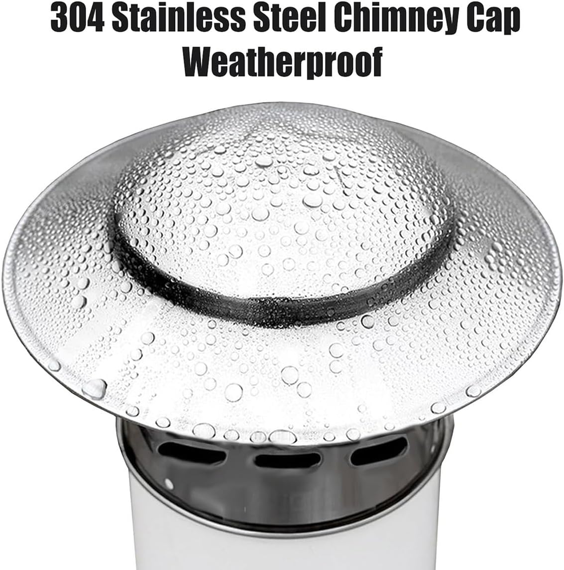 Stainless Steel Rainproof Chimney Cap, Roof Rain Wood Stove Pipe Cover， Guard Outside Topper, Rain Cap for All-Round Chimney, for Exterior Fireplace Flue Furnace Vent(300mm/11.8in)