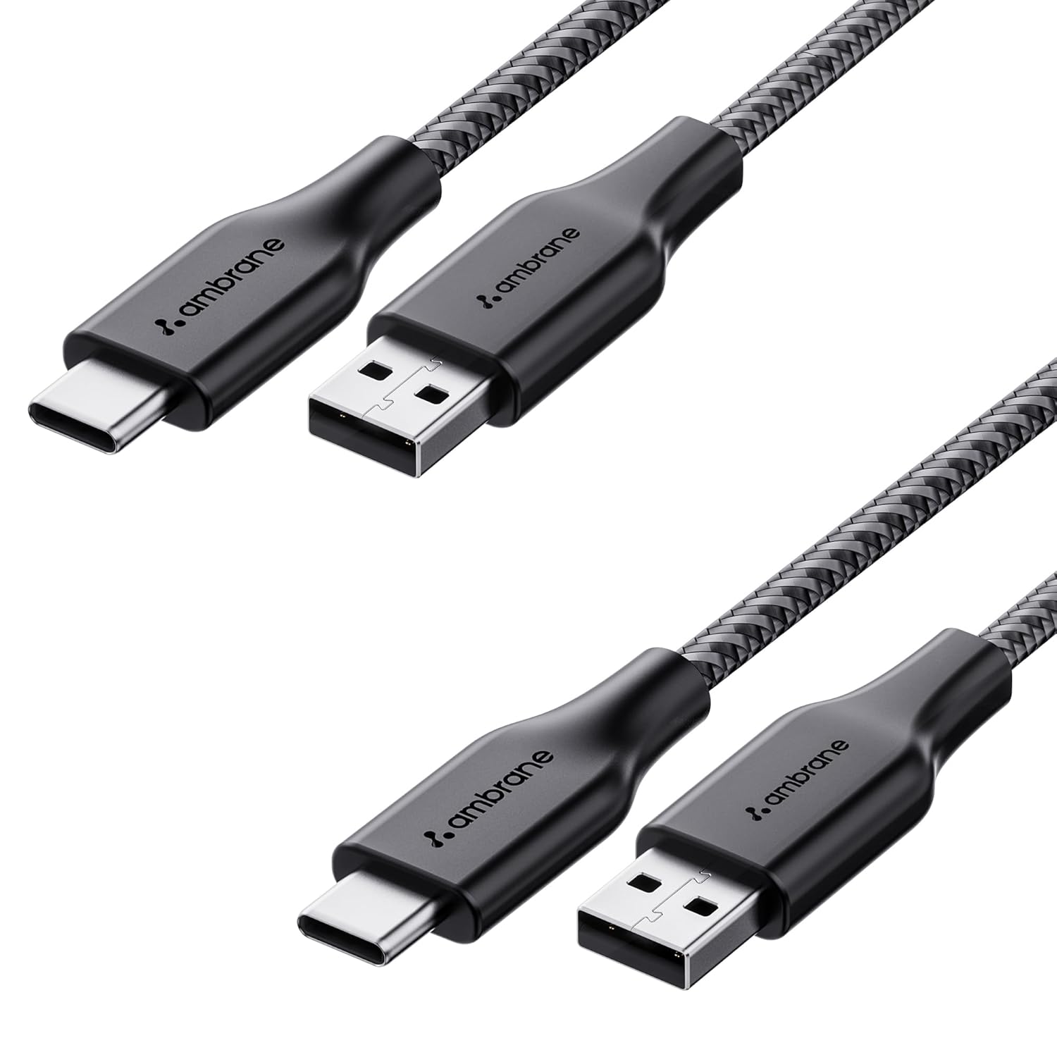 Ambrane Braided Type C Cable (Pack Of 2) Unbreakable 3A Fast Charging 1.5M For Smartphones,Tablets,Laptops & Other Type C Devices,Pd Technology,480Mbps Data Sync,Quick Charge 3.0 (Rct-15 Combo)-Black Ambrane Braided Type C Cable (Pack Of 2) Unbreakable 3A Fast Charging 1.5M For Smartphones,Tablets,Laptops & Other Type C Devices,Pd Technology,480Mbps Data Sync,Quick Charge 3.0 (Rct-15 Combo)-Black