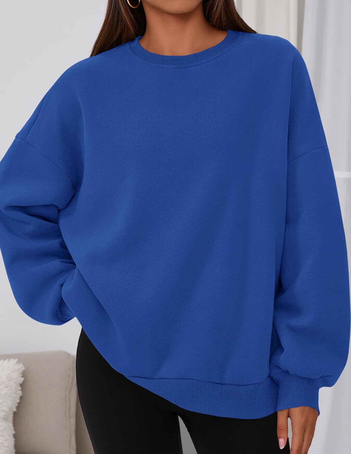 PRETTYGARDEN Sweatshirt for Women Oversized Crewneck Long Sleeve Pullover Fleece Top 2026 Fall Winter Fashion Outfits Clothes