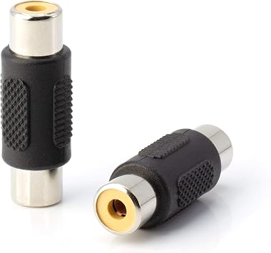 THE CIMPLE CO Female-to-Female RCA Couplers - Barrel Connectors to Adapt and Extend A/V Cables - RCA Cable Unions for Audio, Video, Composite, Component, S/PDIF, Subwoofer, Phono, Stereo - 4 Pack