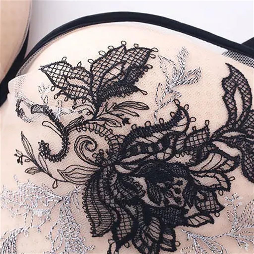 Women's Bra Large Size Without Steel Delicate Embroidery Sexy Full Cups Breasts Shrinking