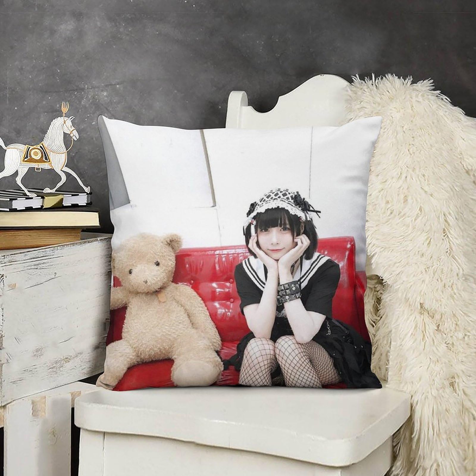 Amazon｜あのちゃん (82) スローピローケース ぬいぐるみ枕カバー