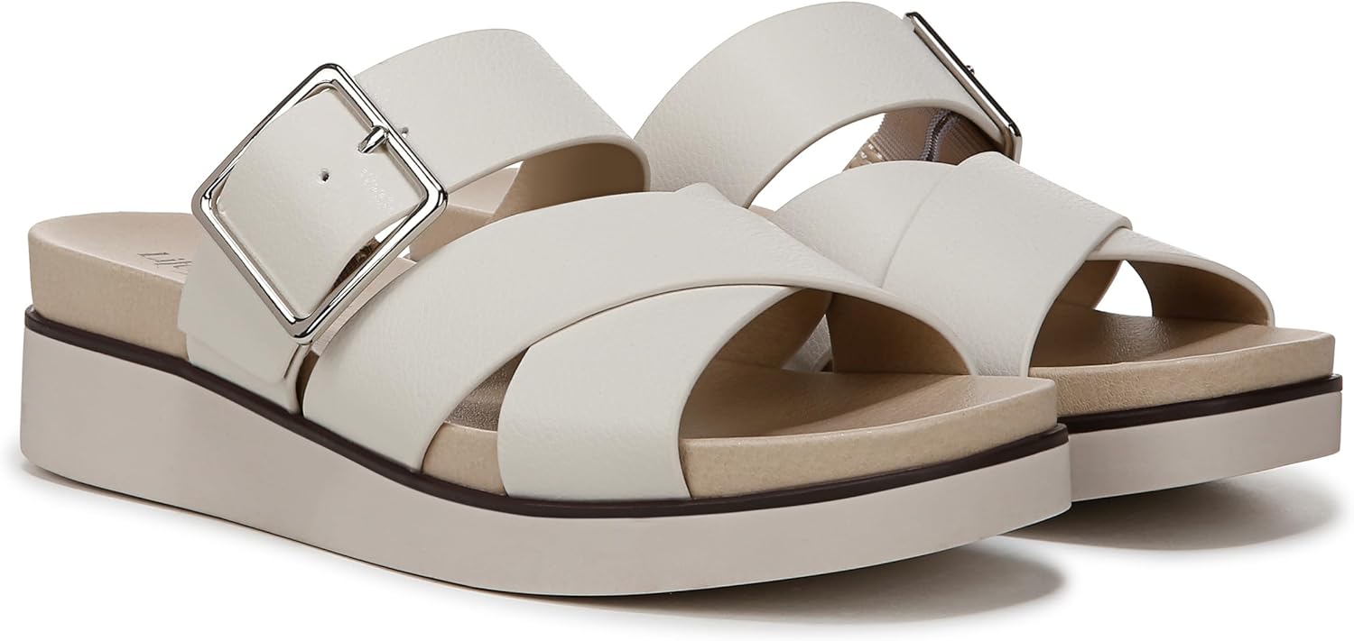 LifeStride Womens Getaway Slide Sandal Bone 10 W - Image 7