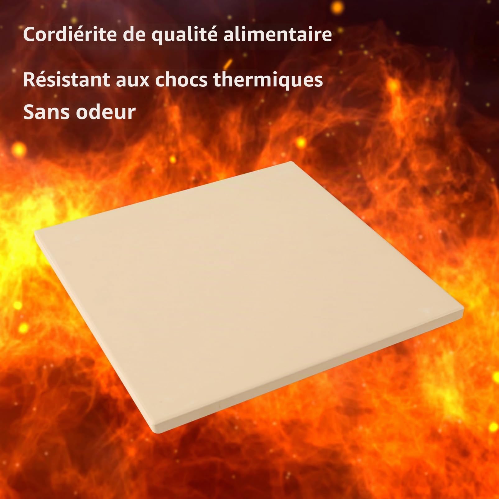 Pierre à pizza carrée de 33,5 cm pour four à pizza Ooni 12 Fyra Karu Koda Cordierite pour four à pizza Ooni 12 Fyra 12 Ooni Karu 12 Ooni Koda 12 Ooni Volt 12