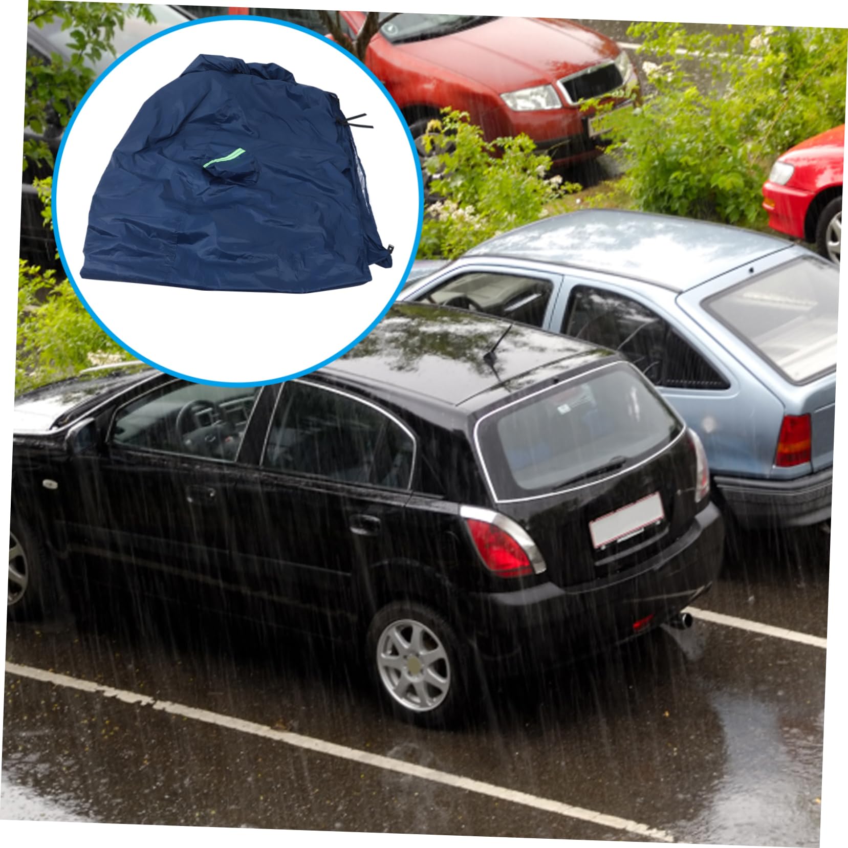 Toyvian 190t All-Weather Car Cover XXXL Outdoor Protective Cover with Windproof Straps Reflective Strips for Easy Identification Durable — view 3