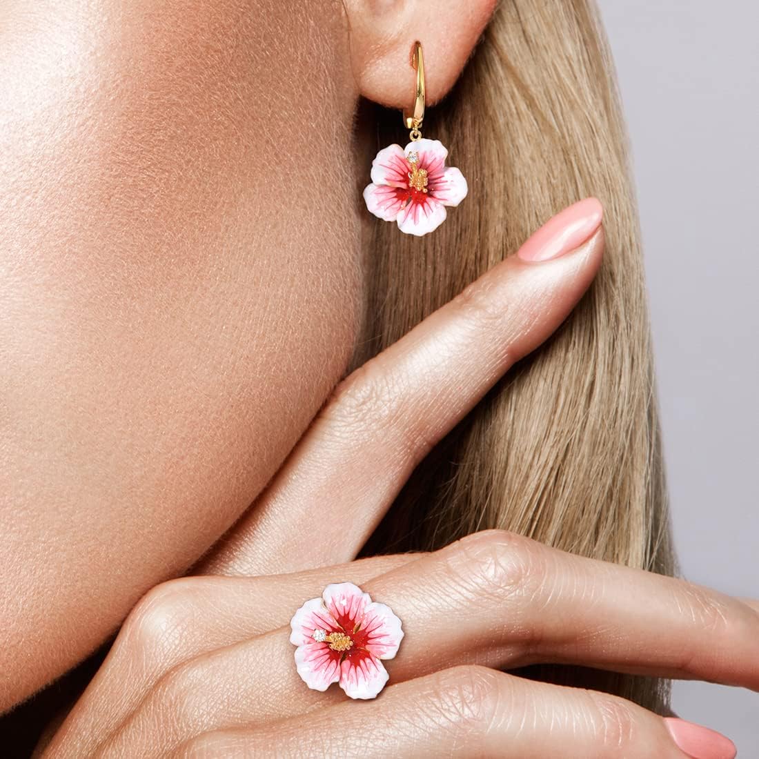 Santuzza 925 Sterling Silver Enamel Flower Statement Ring for Women - Image 4