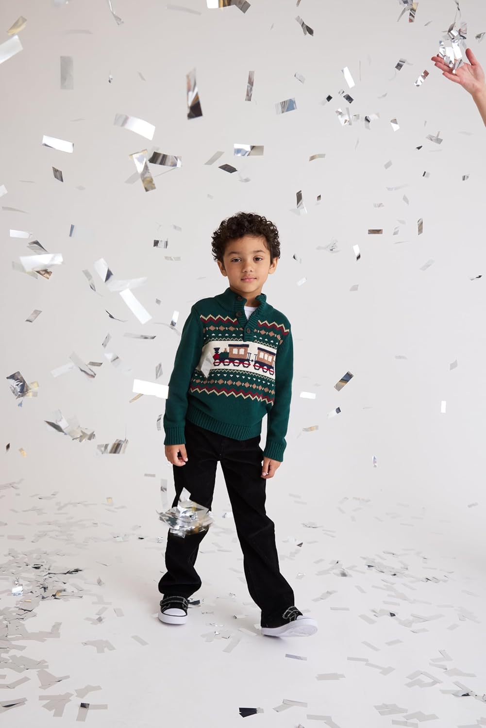 The Children's Place Baby-Boys and Toddler Long Sleeve Mock Neck Pullover Sweater - Image 3