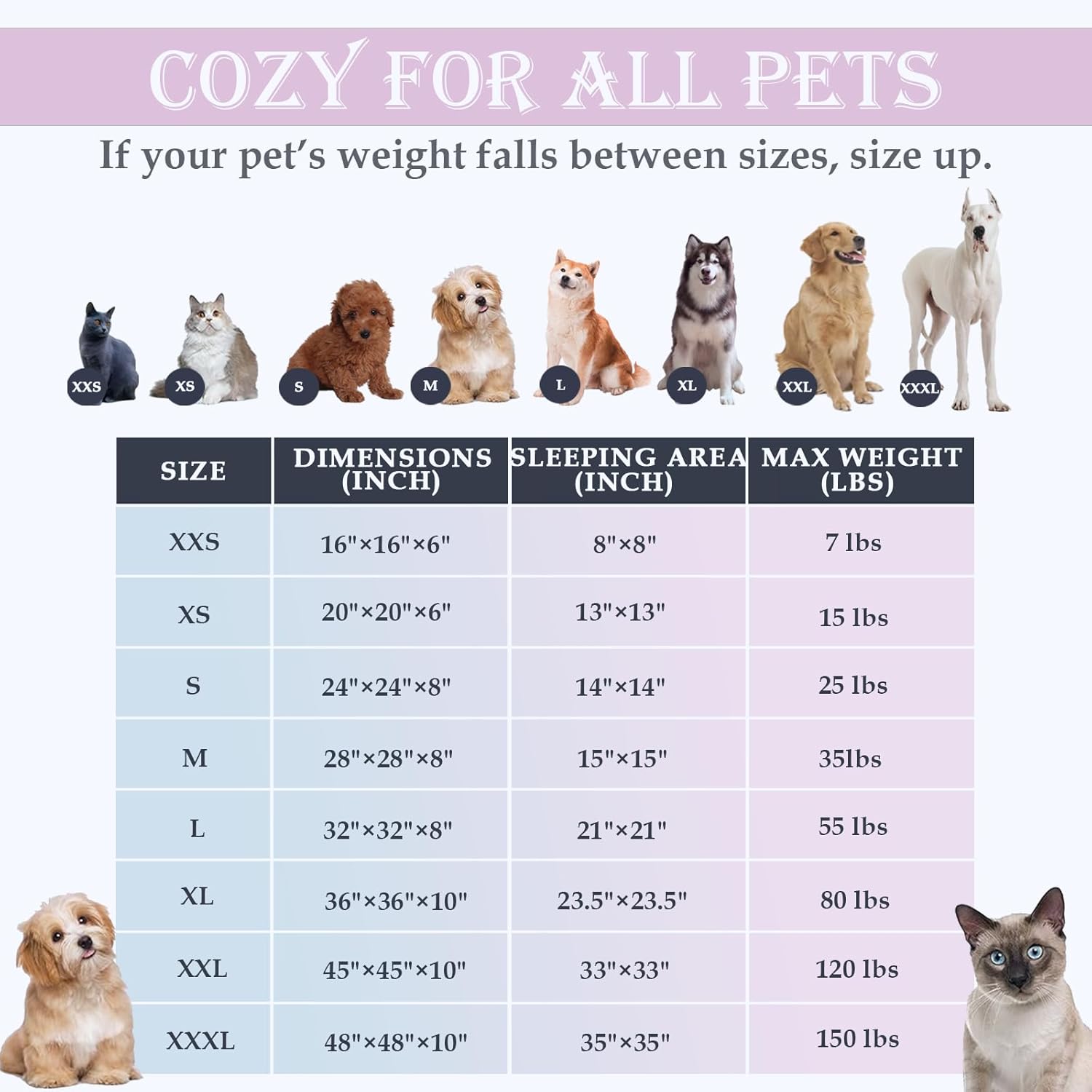 Washable Dog & Cat Bed for Ultra Large Small Medium Size Pet, Calming Donut Round Cute Warming Mat House Supply Indoor, 8 Sized Deal Necessity Essential Furniture for Boy Girl Puppy Kitten kitty