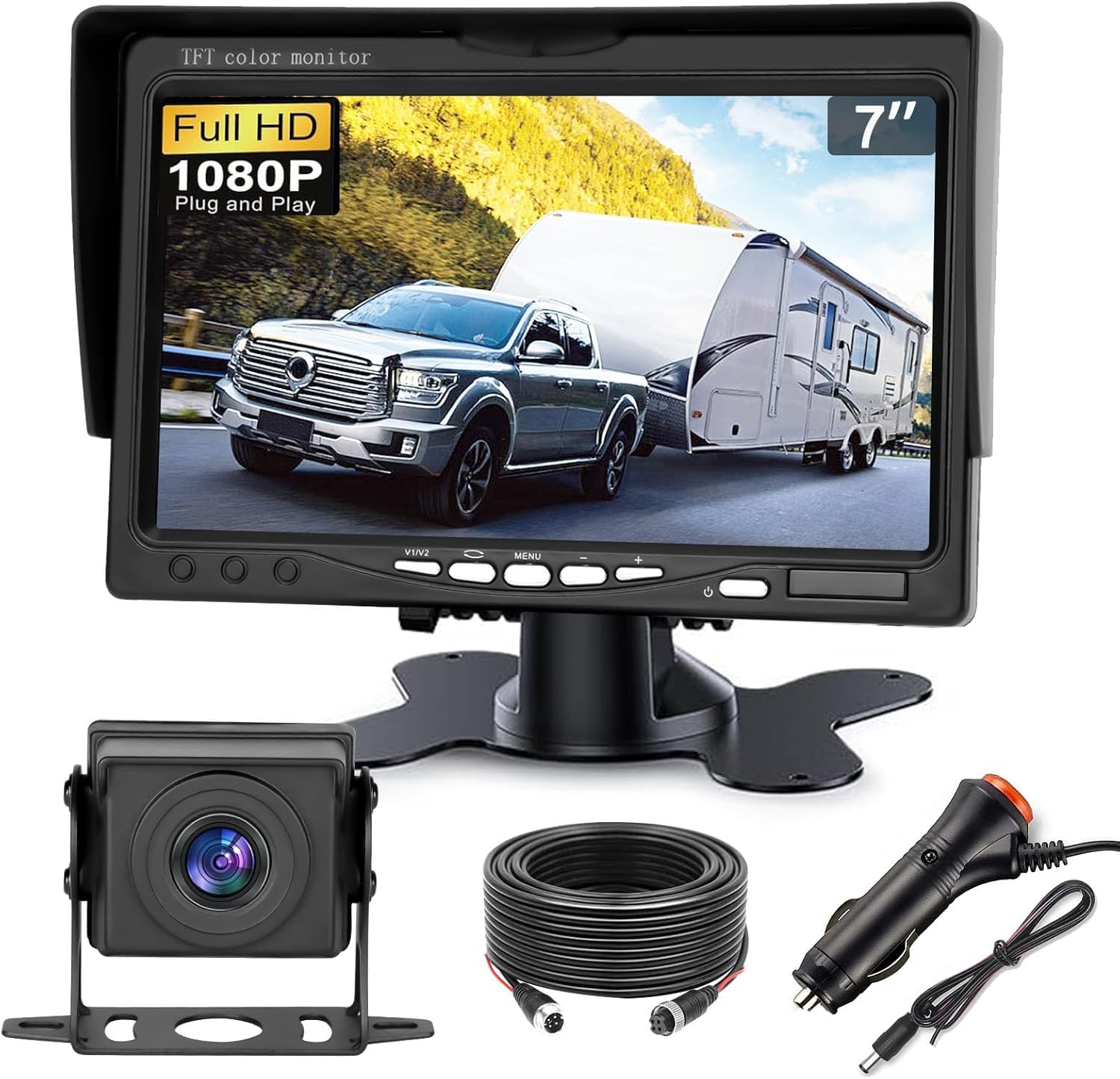 Kit Telecamera Di Retromarcia AHD 1080P Con Monitor 7 Pollici - Visione Notturna, Impermeabile IP69 Per Auto E Camion - Foto 9