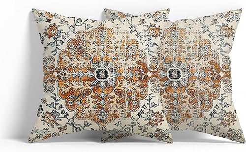 Miniatura 13 de Fundas de almohada con patrón bohemio de doble cara, fundas de almohada retro con diseño floral de mandala hippie, decoración retro, fundas