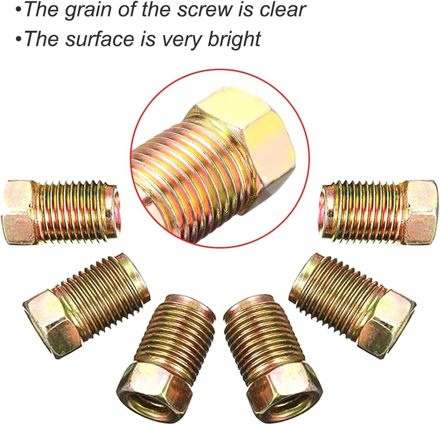 Brass Pipe Fittings Male Brake Nuts 10mm x 1mm Copper For 3/16 Inch Metric Pipe And Hose Fittings 20/30 Pcs(20pcs)