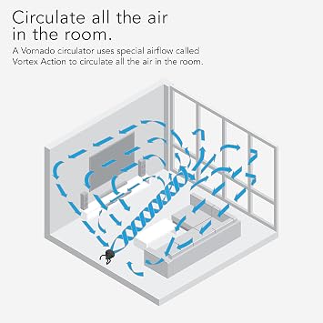 Vornado 623 Mid-Size Whole Room Air Circulator Fan, Black