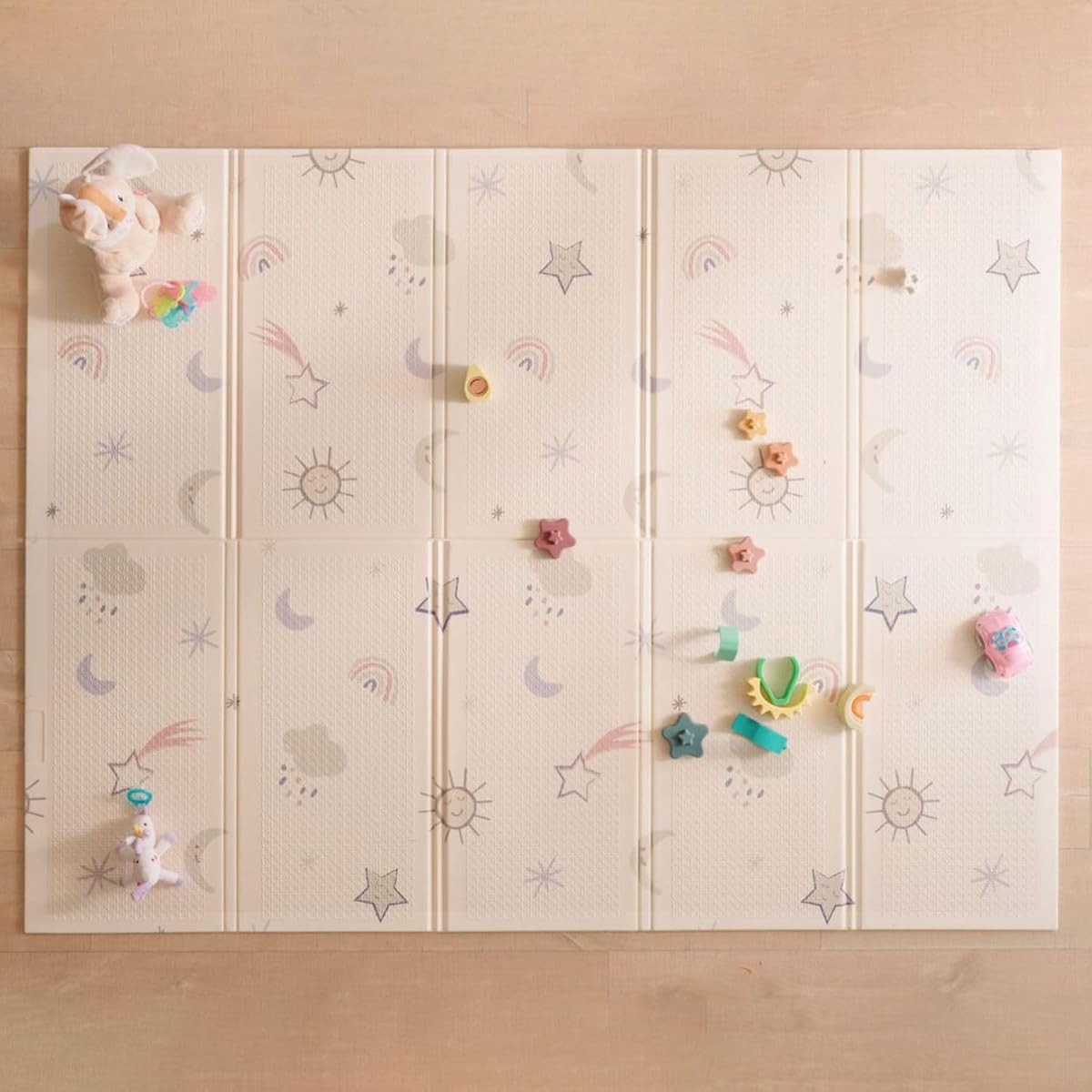Nuby Reversible Baby Floor Mat | Stars and Sky