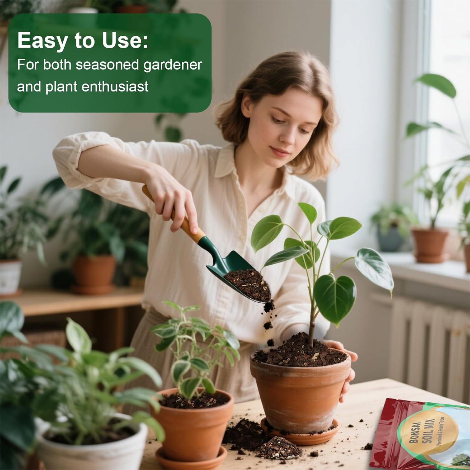 Doter Premium Bonsai Soil Mix with Enhanced Aeration & Drainage 10qt - Professional Grade Potting Soil for Bonsai Pots