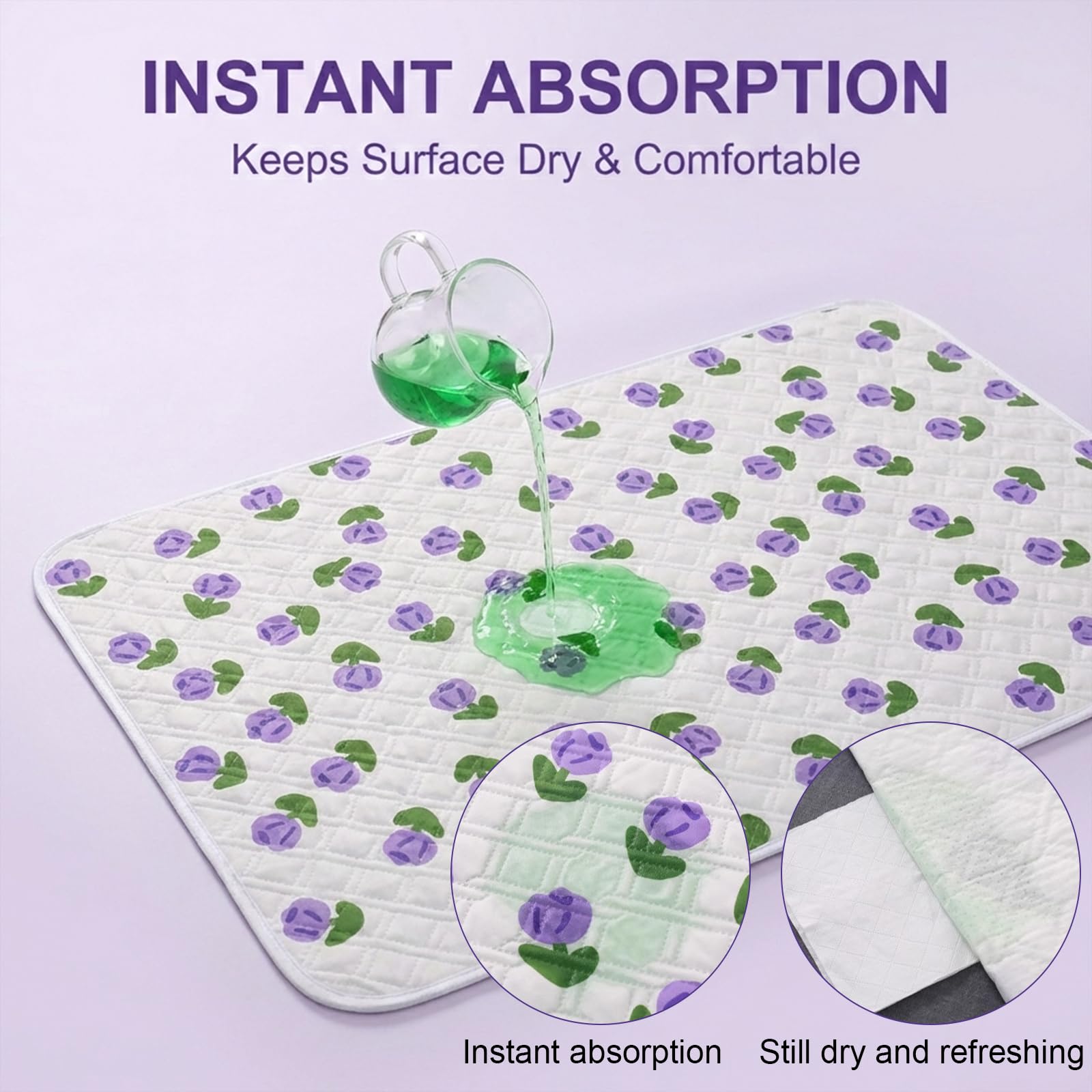 Set 2 Traverse Letto 70x90cm Impermeabili Ultra Morbide Lavabili Riutilizzabili per Neonati Bambini Adulti