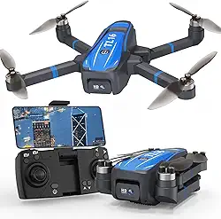 Drone com motor sem escova TL16 com câmera HD 4K, drone FPV para adultos, modo de posicionamento de fluxo óptico, lente ajustável motorizada de 90°, quadricóptero RC dobrável para iniciantes