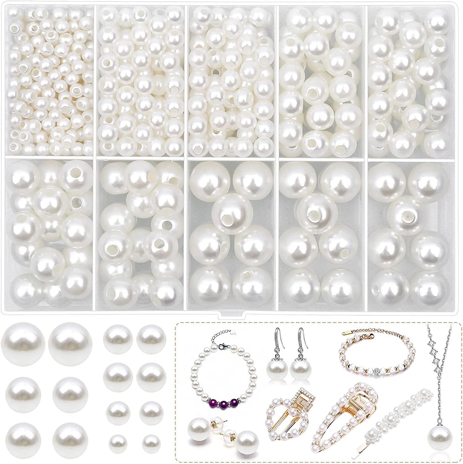 470pcs Worm & Caterpillar Killer Insecticide/Pesticide Pearl Beads for Crafts, Kanzueri 4mm 6mm 8mm 10mm 12mm Round Pearl Beads Loose Bracelet Pearls White Pearl Beads with Hole for DIY Craft Necklaces Choker Jewelry Repairing Making 470pcs Pearl Beads for Crafts, Kanzueri 4mm 6mm 8mm 10mm 12mm Round Pearl Beads Loose Bracelet Pearls White Pearl Beads with Hole for DIY Craft Necklaces Choker Jewelry Repairing Making
