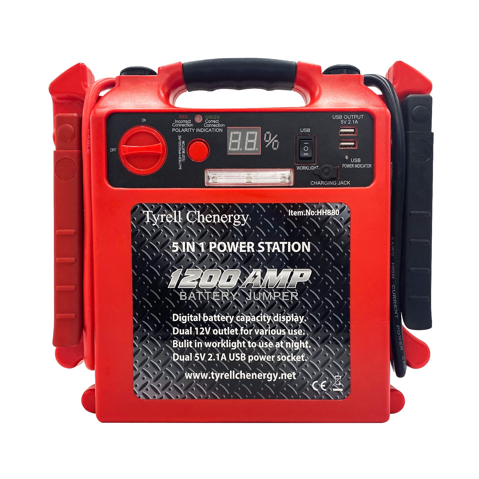 Buy Tyrell Chenergy Jump Starter with Air Compressor Portable Tire