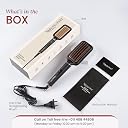 MakeMeeBold Frizz Free Hair Straightener Brush with 73mm Large Paddle Design & Heat Protectant Spray | Fast PTC Heating, 2 Heat Settings (180°C & 210°C), Auto Shut-Off gallery image