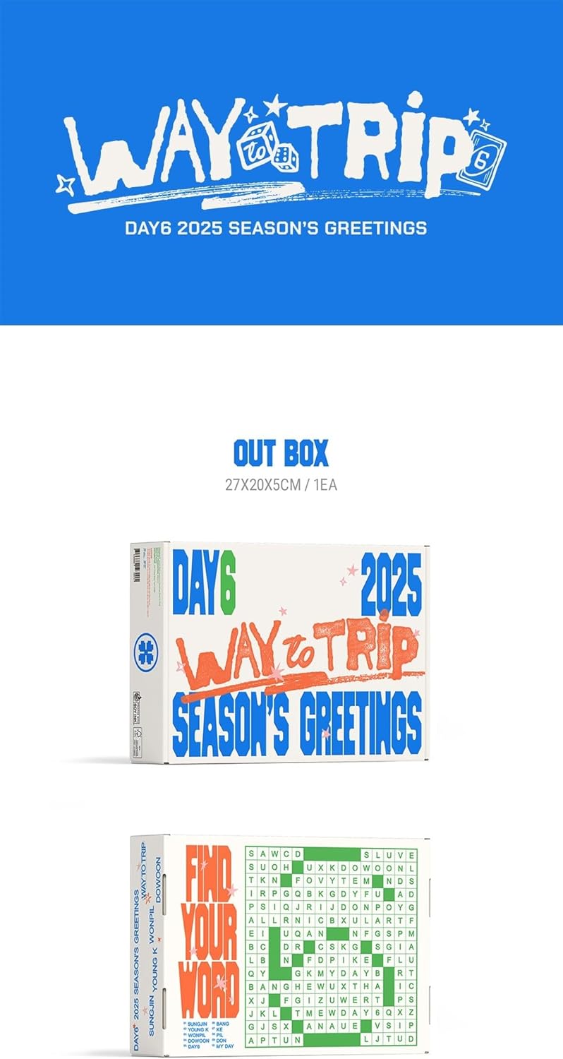 DAY6-2025 Season's Greetings [Way to Trip] + Photocard Set + Postcard Set