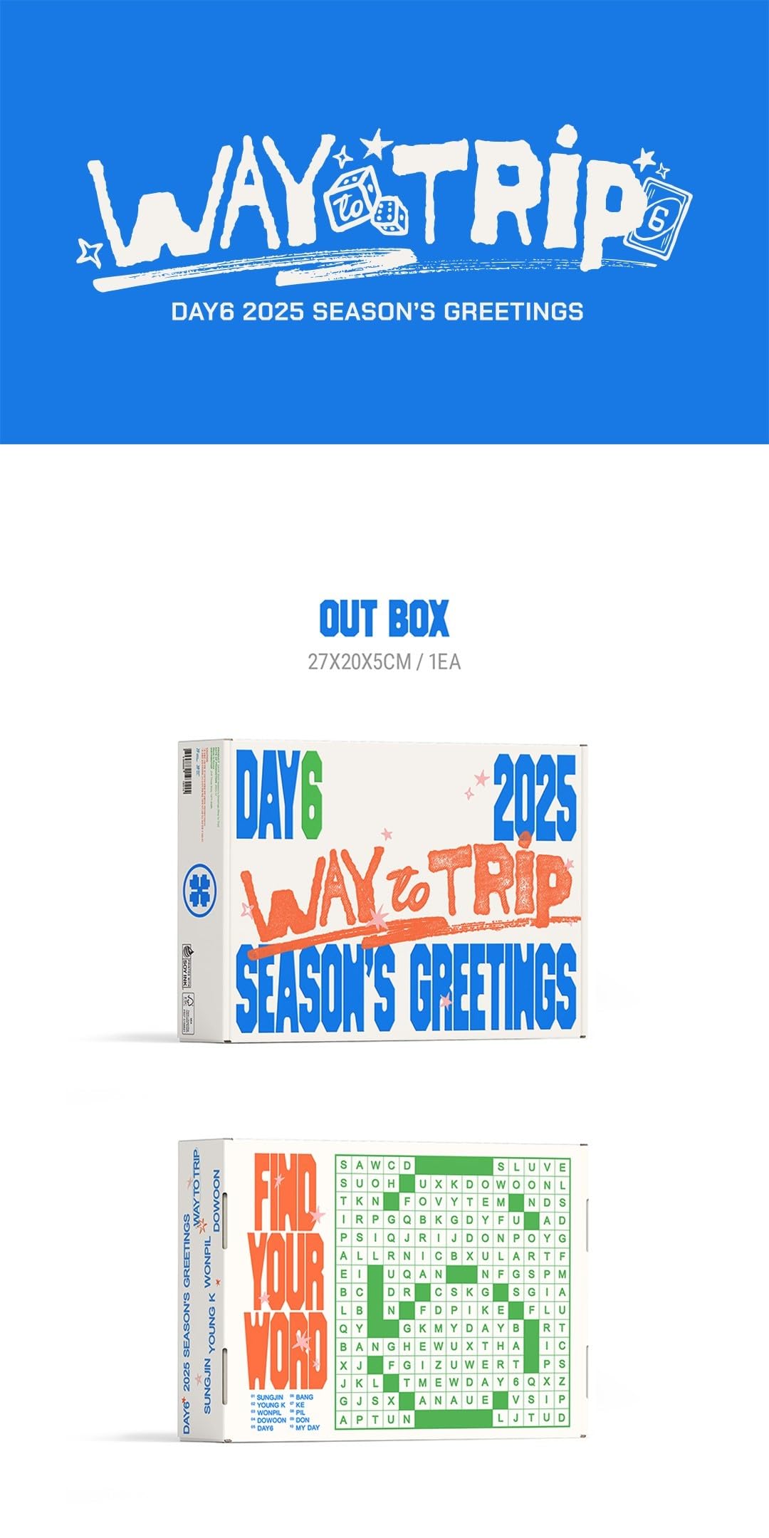 SEUNGRI V.I SEASON Greeting セット Amazon.com: DAY6-2025 Season's Greetings [Way to Trip] + Photocard
