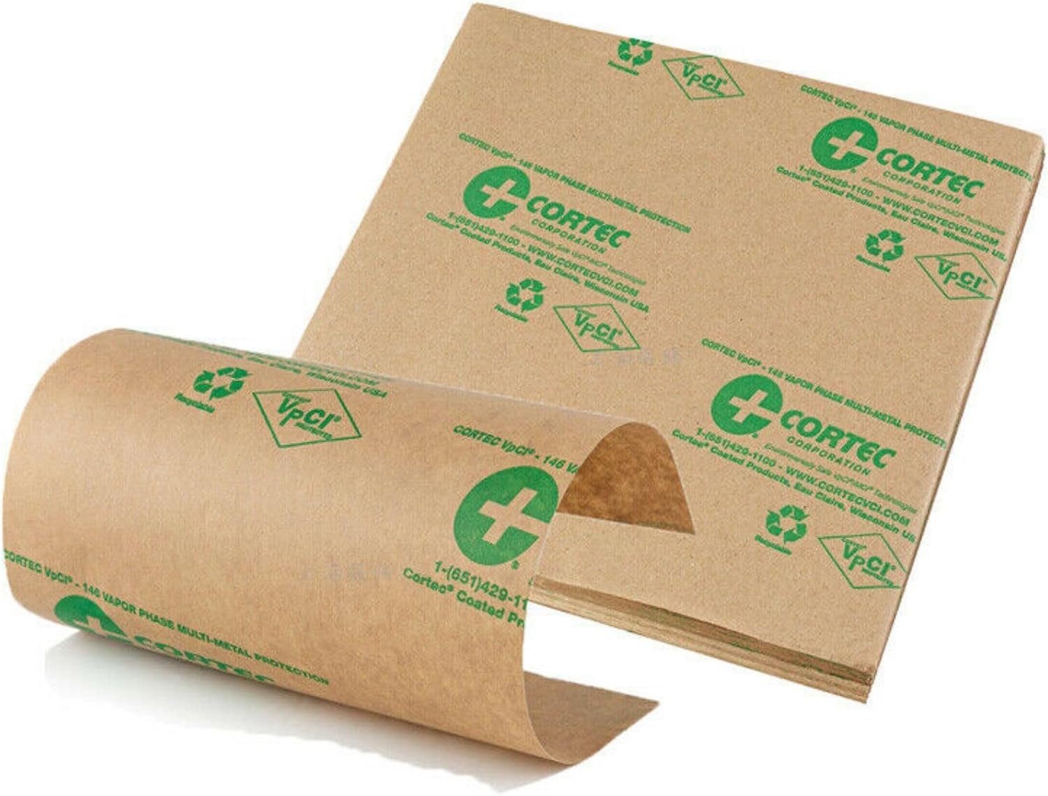 VCI Paper Sheets 12 by 12 inches - 35# Gauge - Cortec VpCI-146 Anti-Rust Anti-Corrosion Paper (Pack of 50 Sheets)