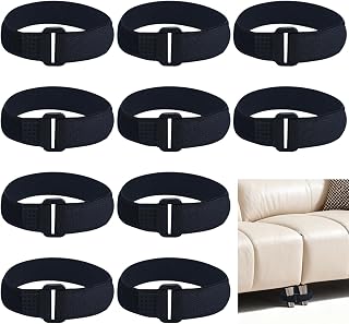 10Pcs Sectional Couch Connectors, Universal Couch Clamps for Sectionals, Universal Couches Connector Straps, Easy to Install, No Tools Required, Fasten Sofa Legs Together